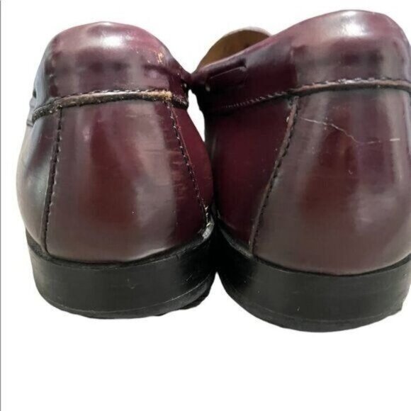 G.H Bass Weejun Men's Kiltie Tassel Loafers Leather Burgundy Size 11B - Picture 6 of 7